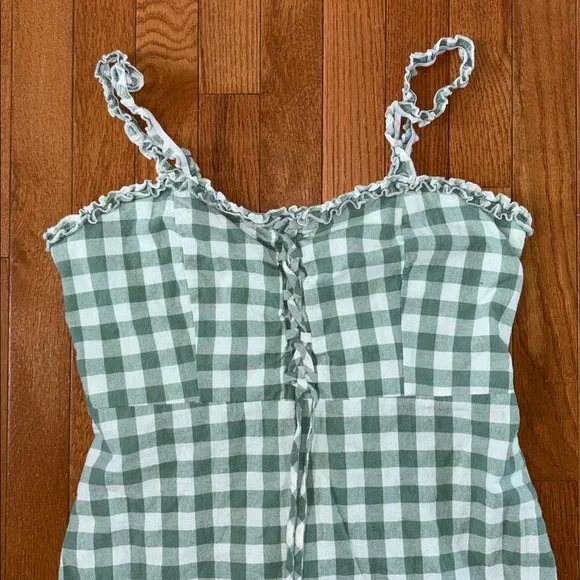 Hesperus Gingham Boho Mini Dress Size XL - Picture 3 of 9